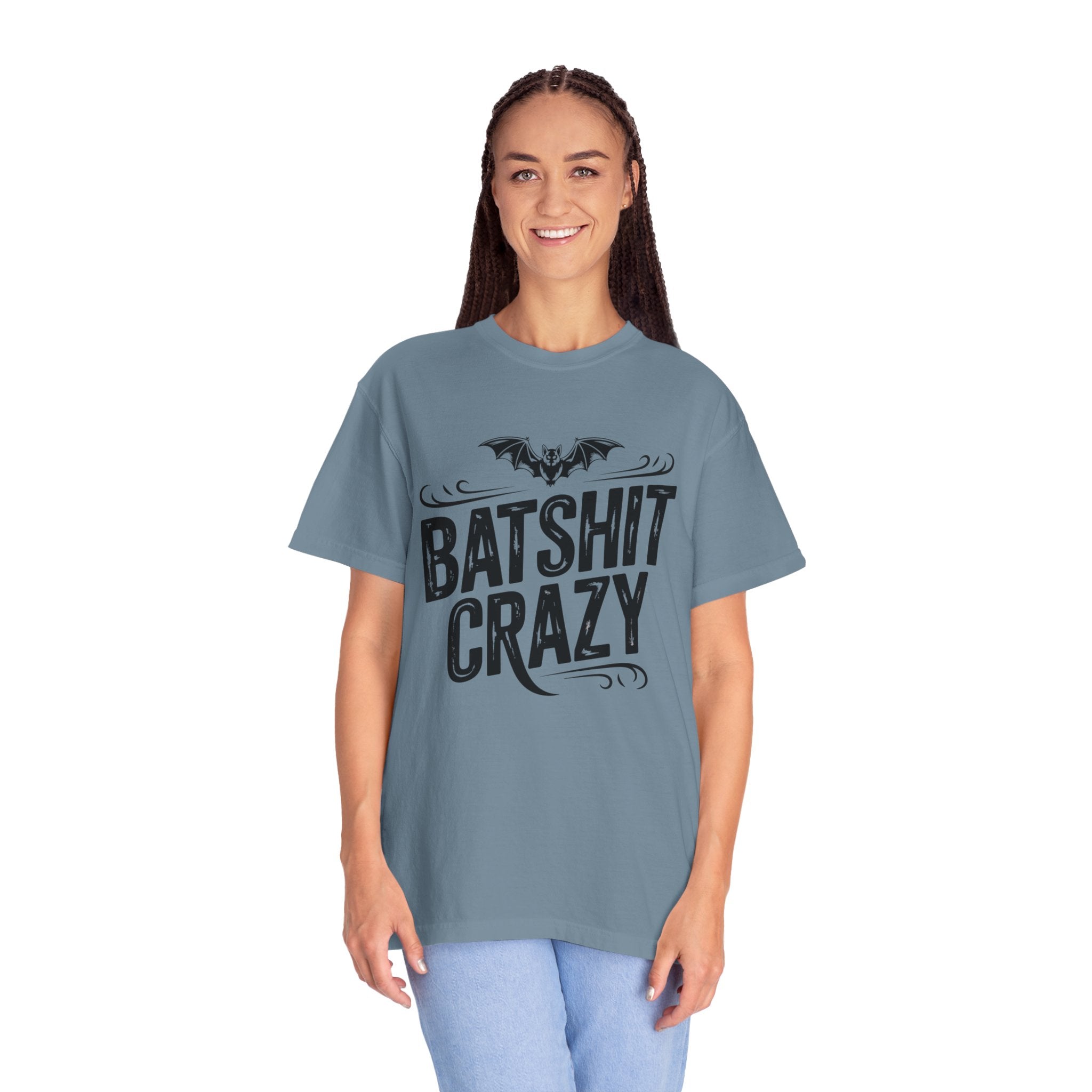 Batshit Crazy T-Shirt — Funny Gothic Bat Graphic Tee for Halloween & Gifts