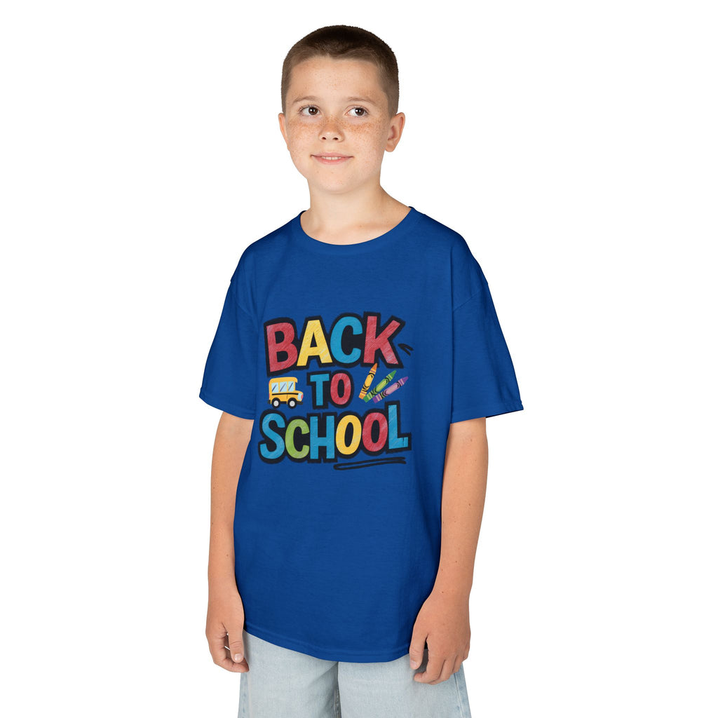 Back to School Kids T-Shirt — Colorful Retro School Design