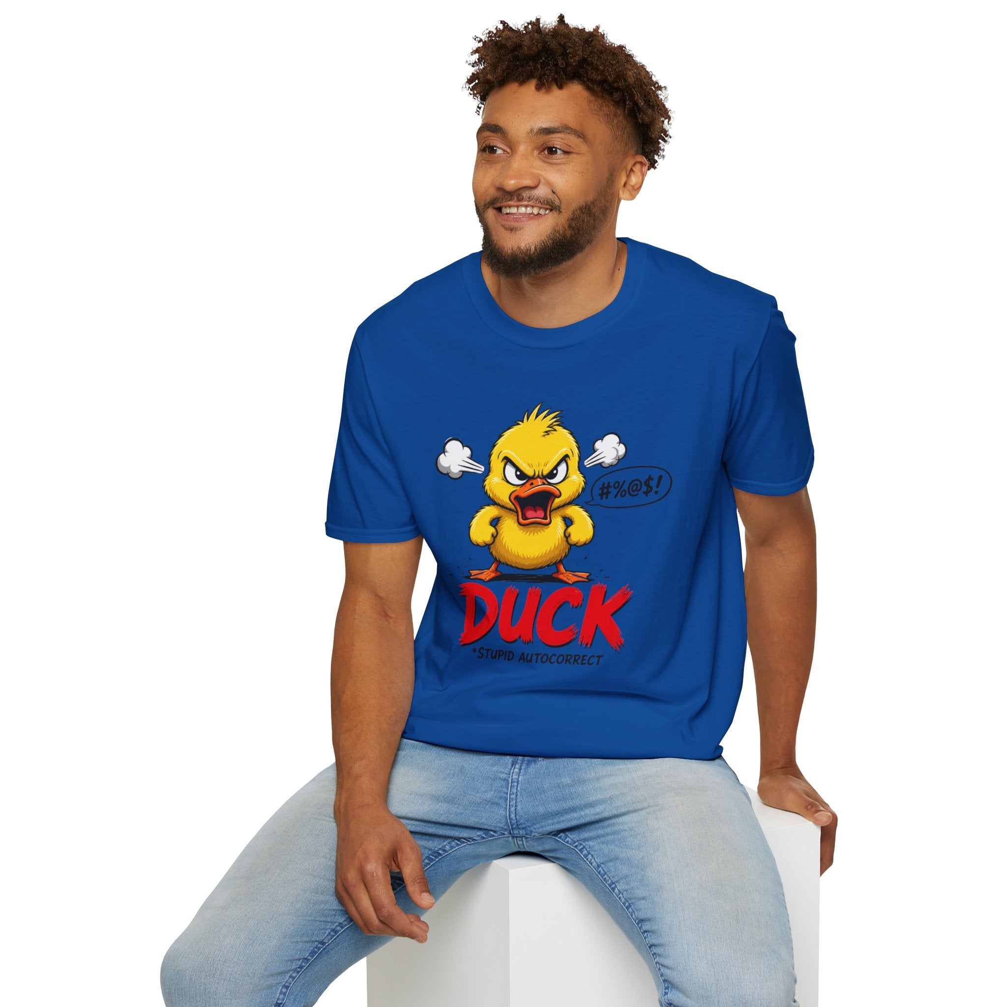 Angry Duck T-Shirt — Funny "Duck (Stupid Autocorrect)" Graphic Tee