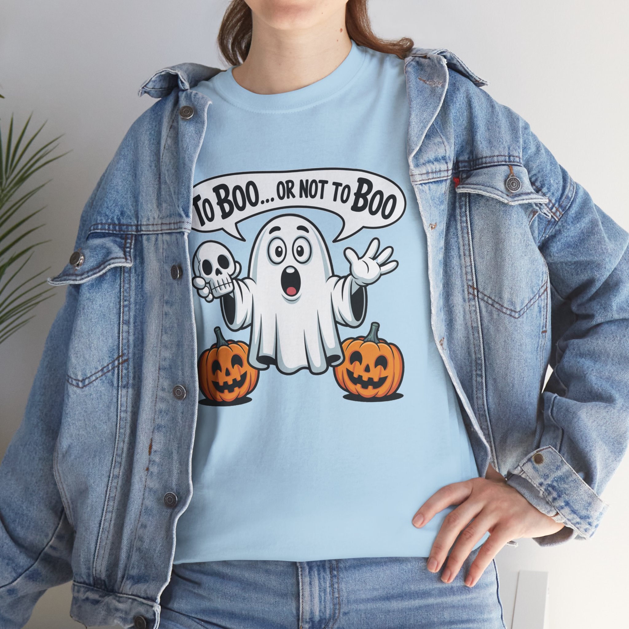 Halloween Ghost Tee - "To Boo... or Not to Boo" Cute Spooky Graphic T-Shirt