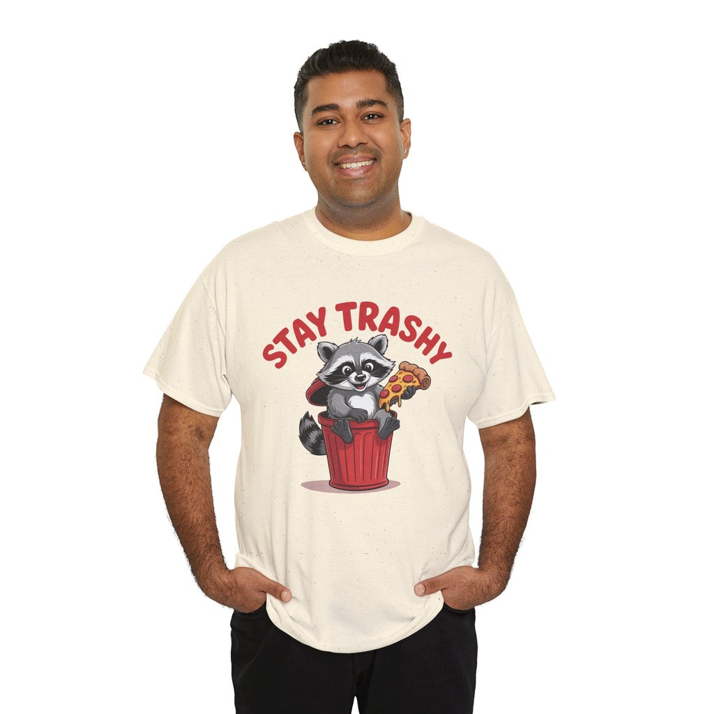 Funny Raccoon T-Shirt — Stay Trashy Humor Gift Tee for Women