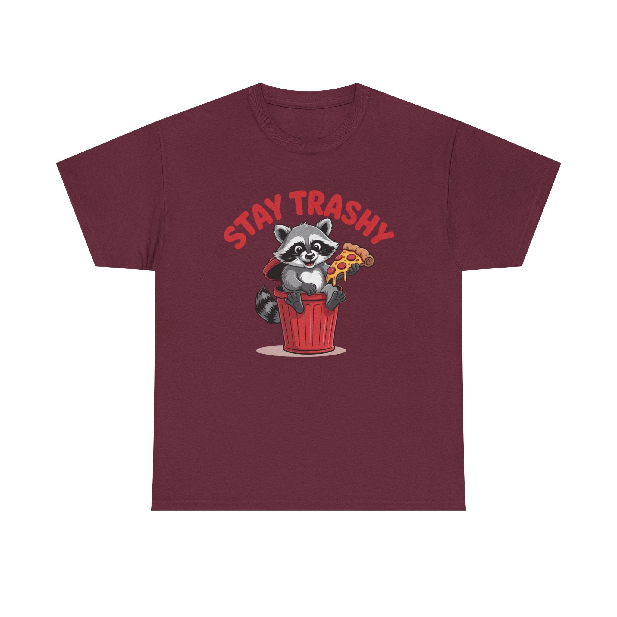 Funny Raccoon T-Shirt — Stay Trashy Humor Gift Tee for Women