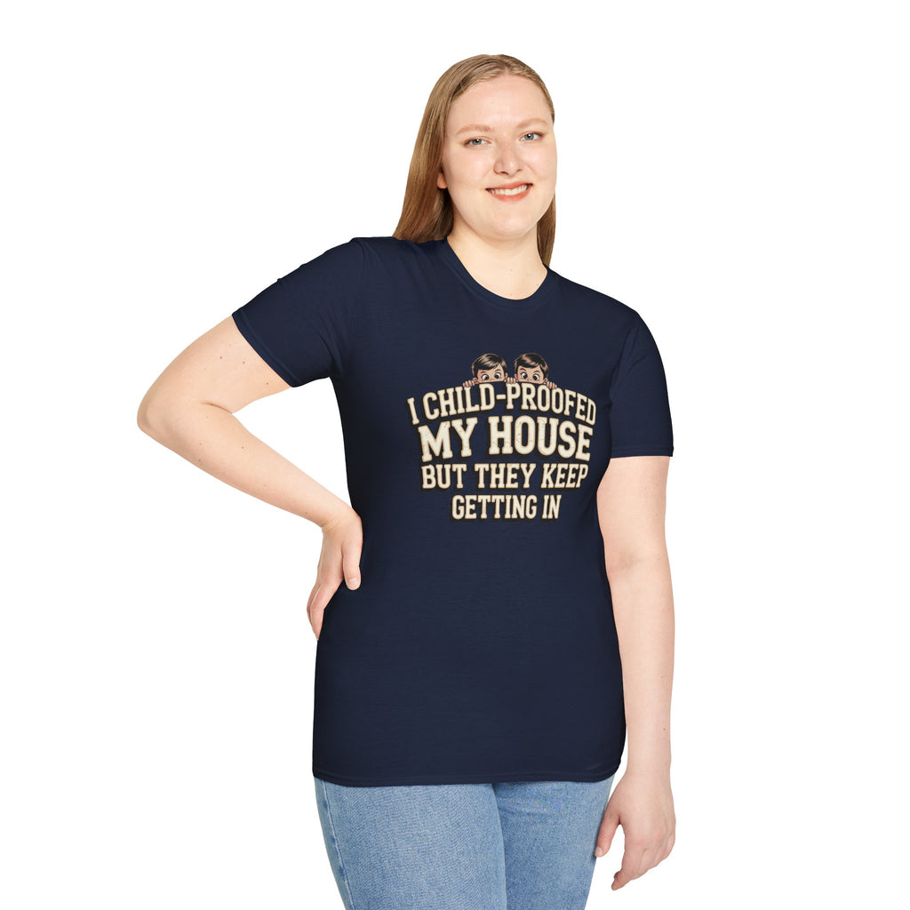 Funny Mom T-Shirt — I Child-Proofed My House Parenting Humor Gift Tee for Moms