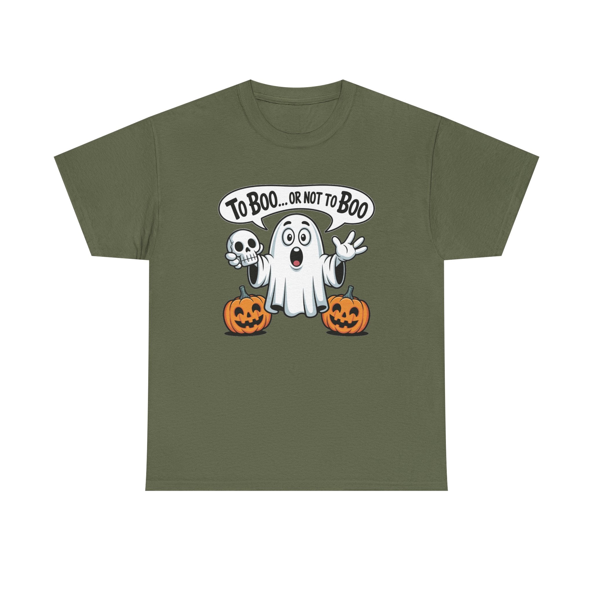 Halloween Ghost Tee - "To Boo... or Not to Boo" Cute Spooky Graphic T-Shirt