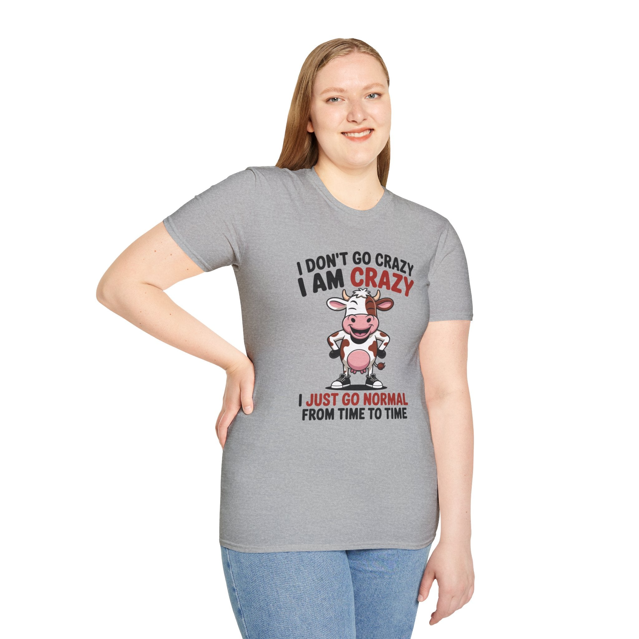 I Don't Go Crazy I Am Crazy Cow T-Shirt — Funny Cow Graphic Tee