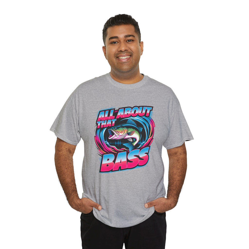Bass Fishing T-Shirt — "All About That Bass" Retro Graphic Tee
