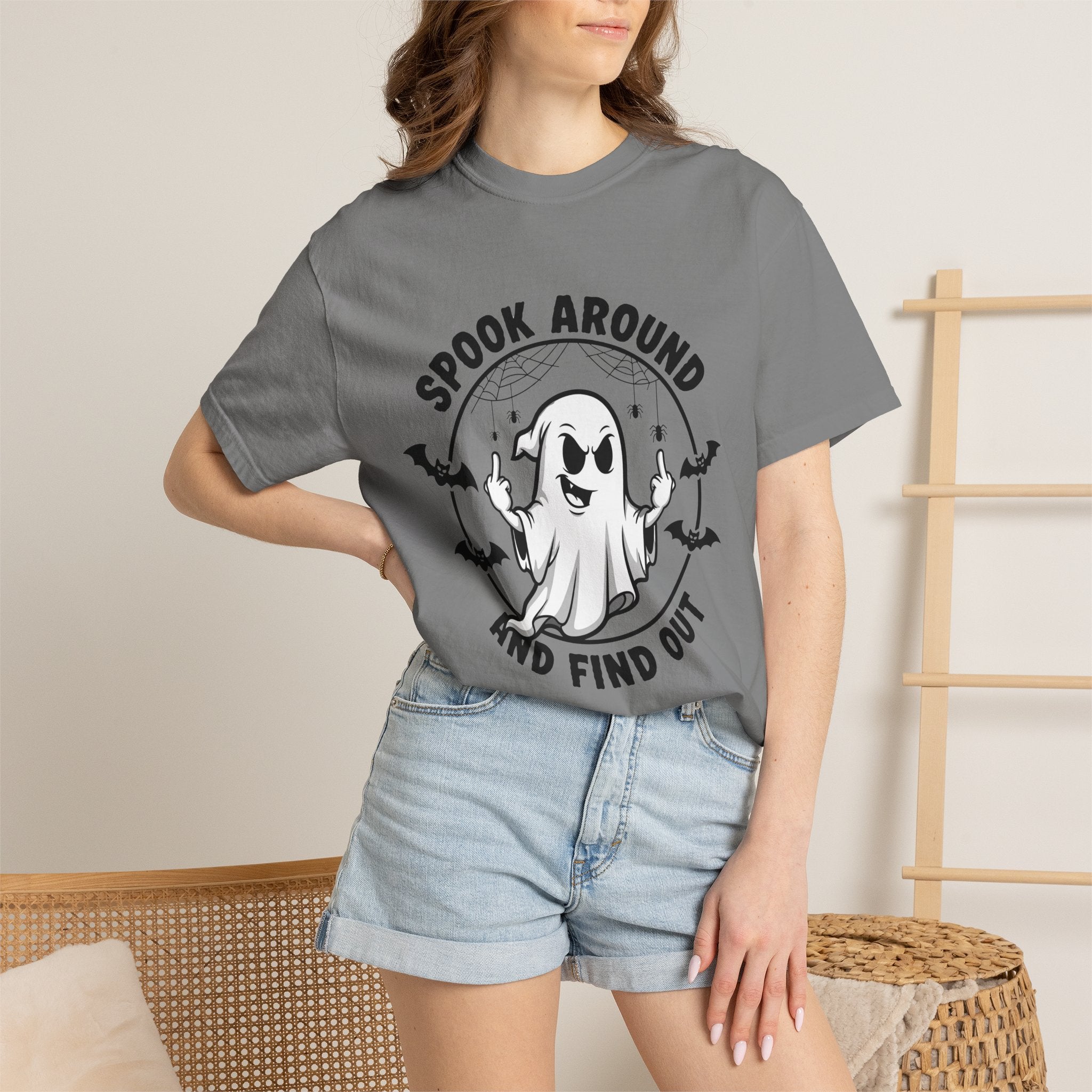 Spook Around And Find Out T-Shirt — Cute Halloween Ghost Graphic Tee