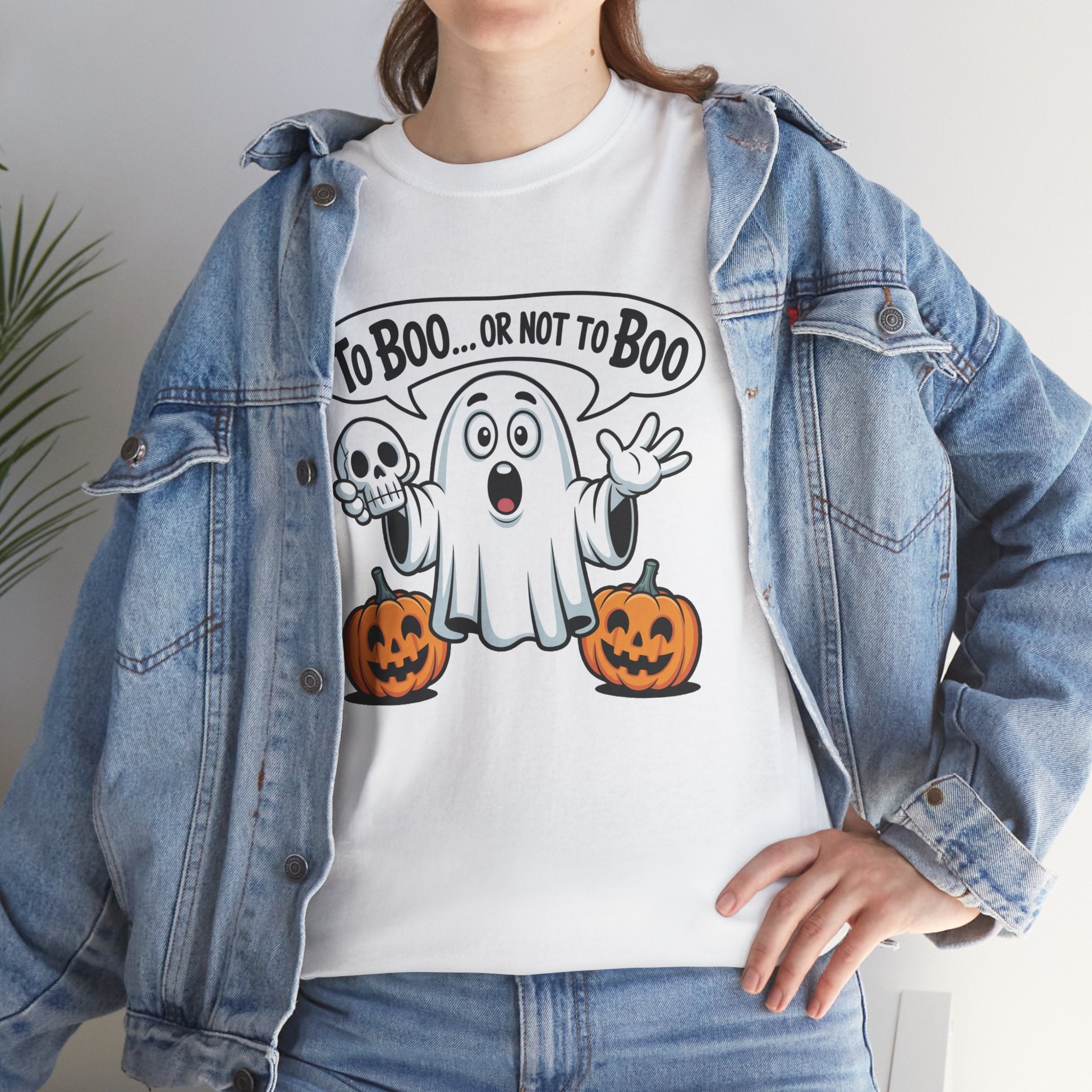 Halloween Ghost Tee - "To Boo... or Not to Boo" Cute Spooky Graphic T-Shirt