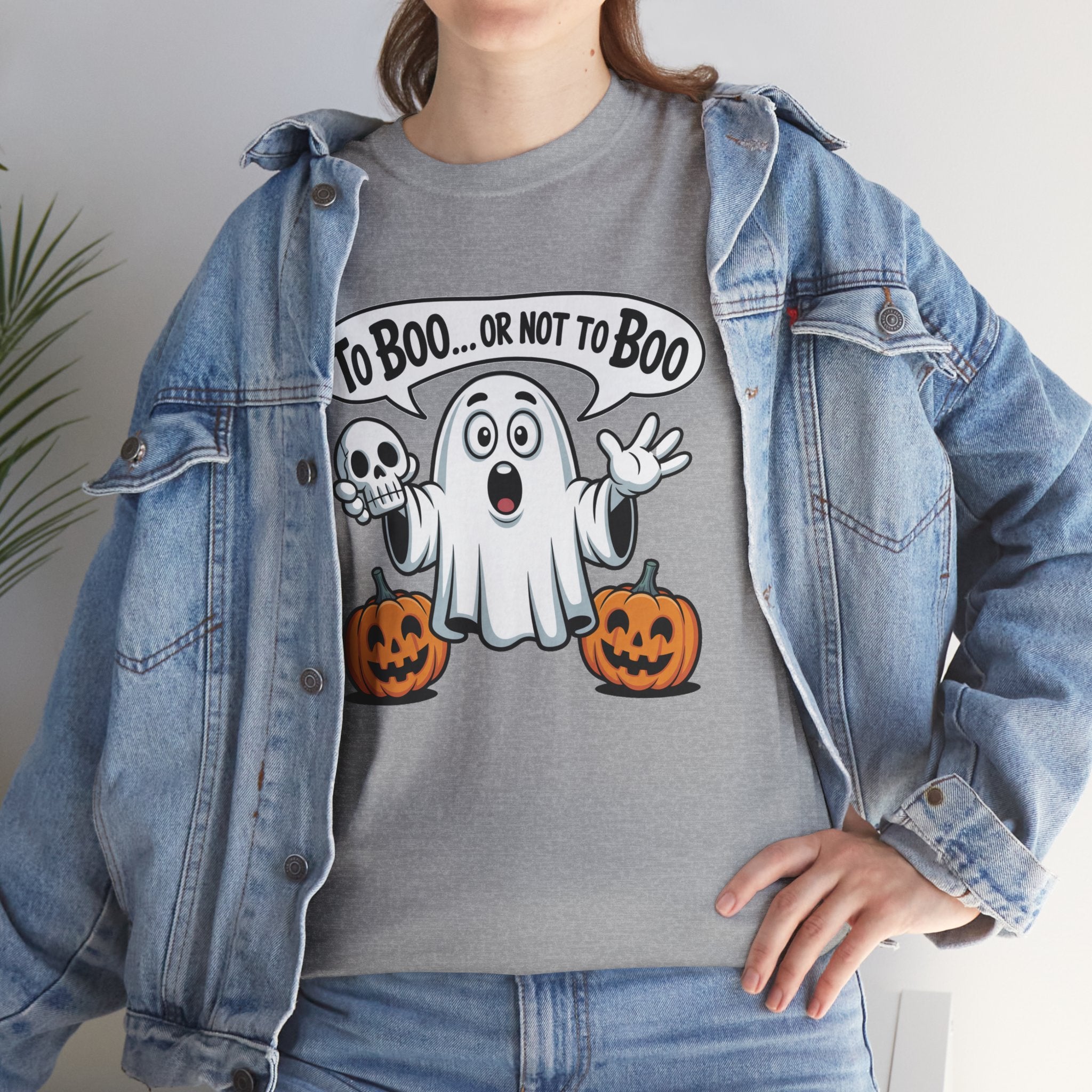 Halloween Ghost Tee - "To Boo... or Not to Boo" Cute Spooky Graphic T-Shirt