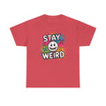 Stay Weird T-Shirt – Colorful Smiley Graphic Tee