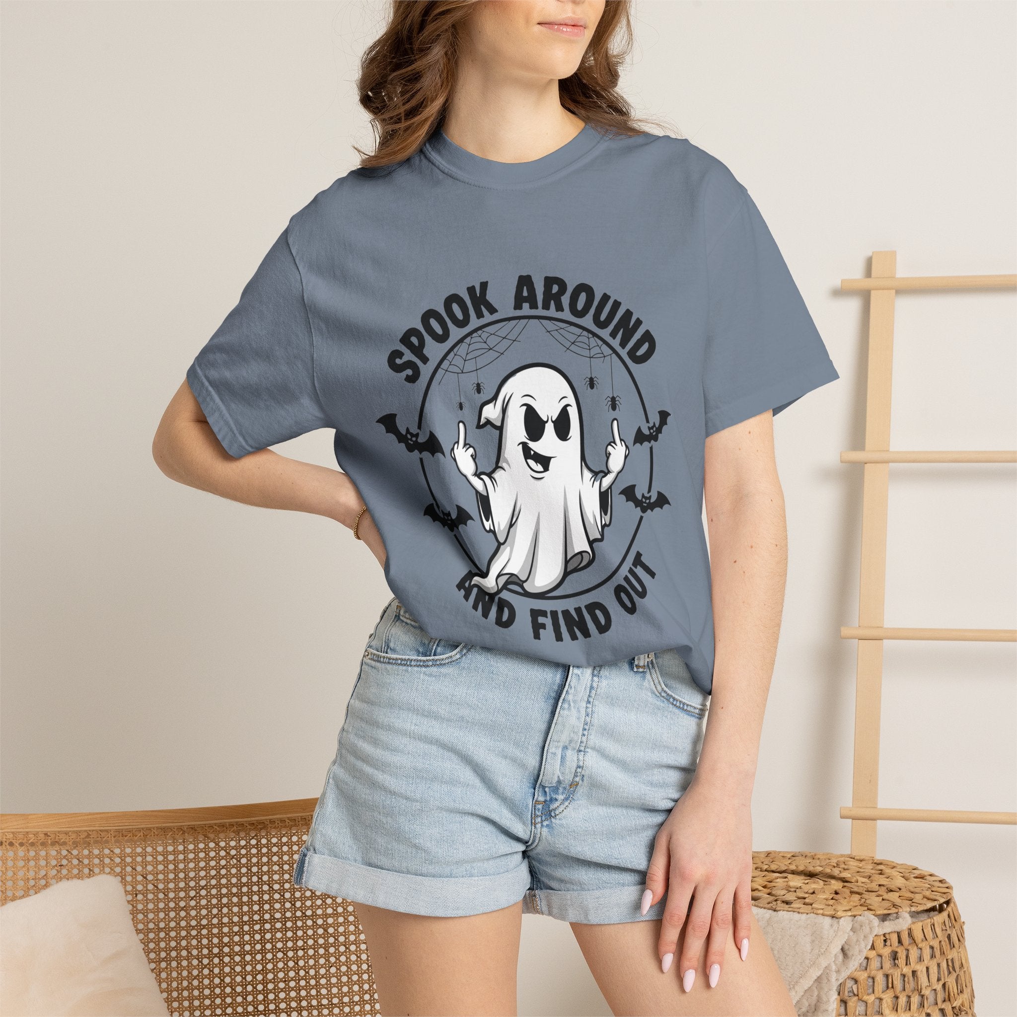 Spook Around And Find Out T-Shirt — Cute Halloween Ghost Graphic Tee