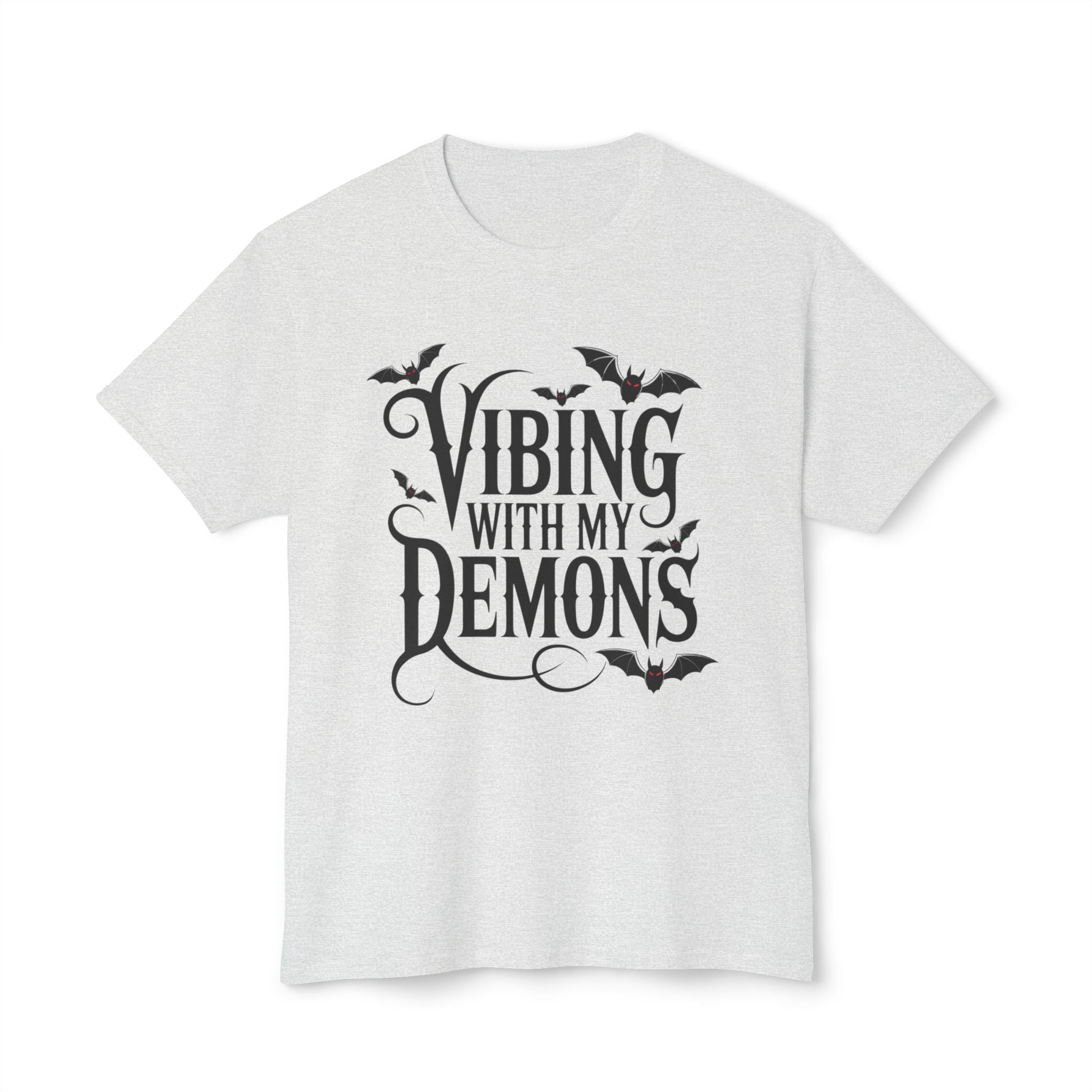 Funny Gothic Halloween T-Shirt — Vibing With My Demons Dark Humor Gift Tee