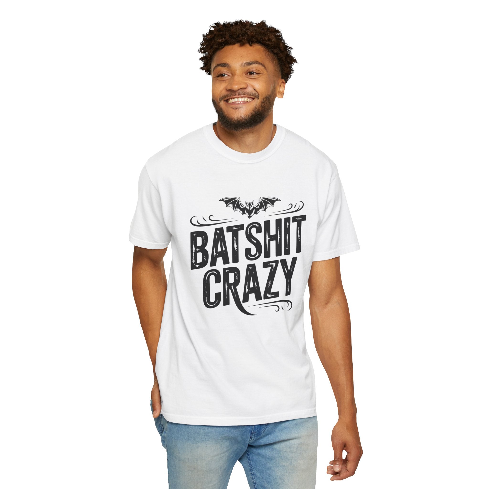 Batshit Crazy T-Shirt — Funny Gothic Bat Graphic Tee for Halloween & Gifts
