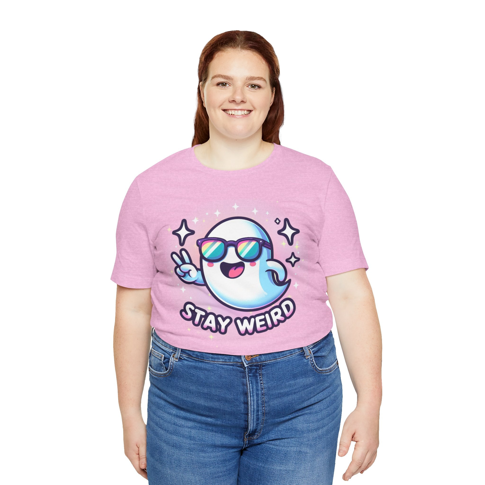 Stay Weird Ghost T-Shirt — Cute Cartoon Ghost with Sunglasses
