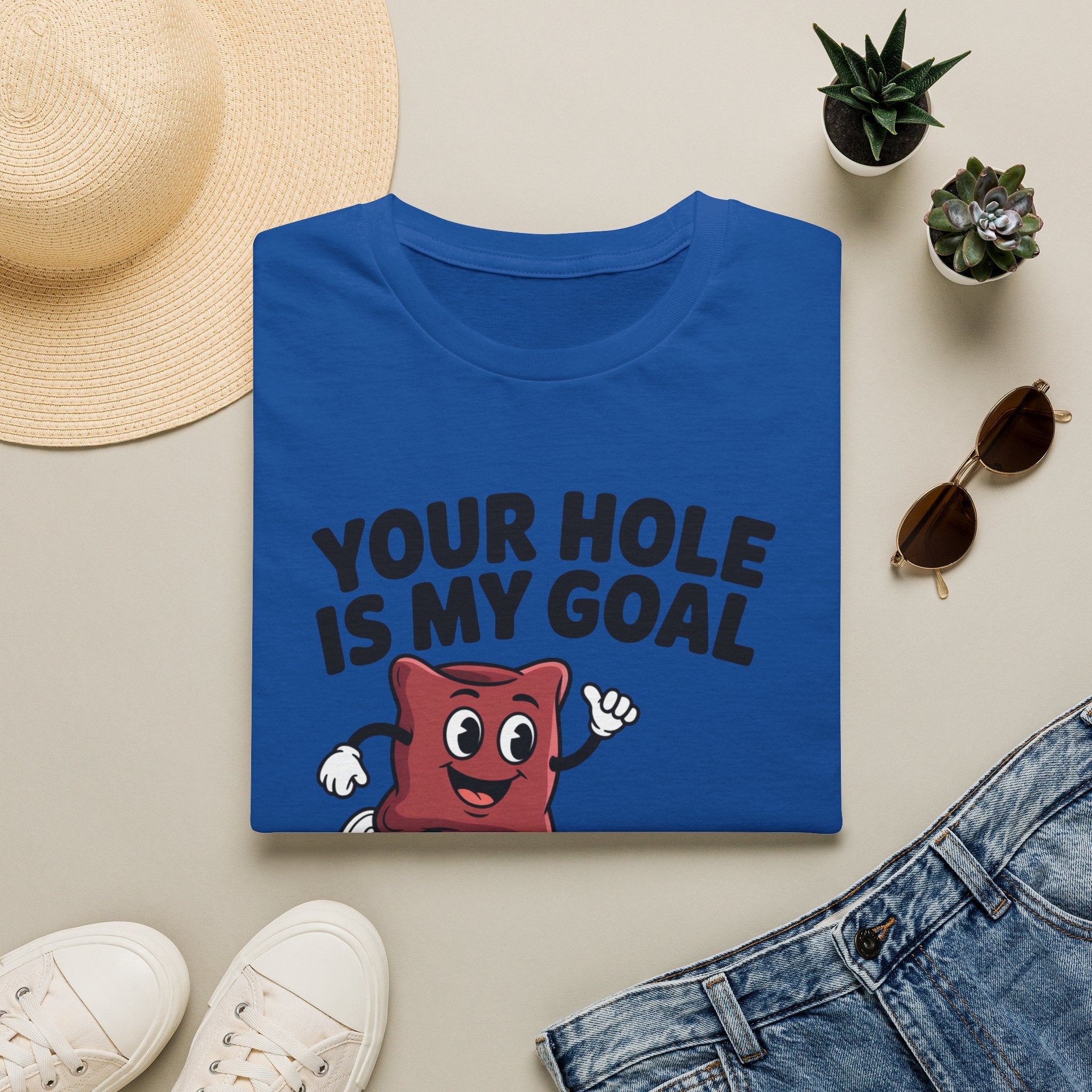 Cornhole Game T‑Shirt — "Your Hole Is My Goal" Funny Cornhole Tee
