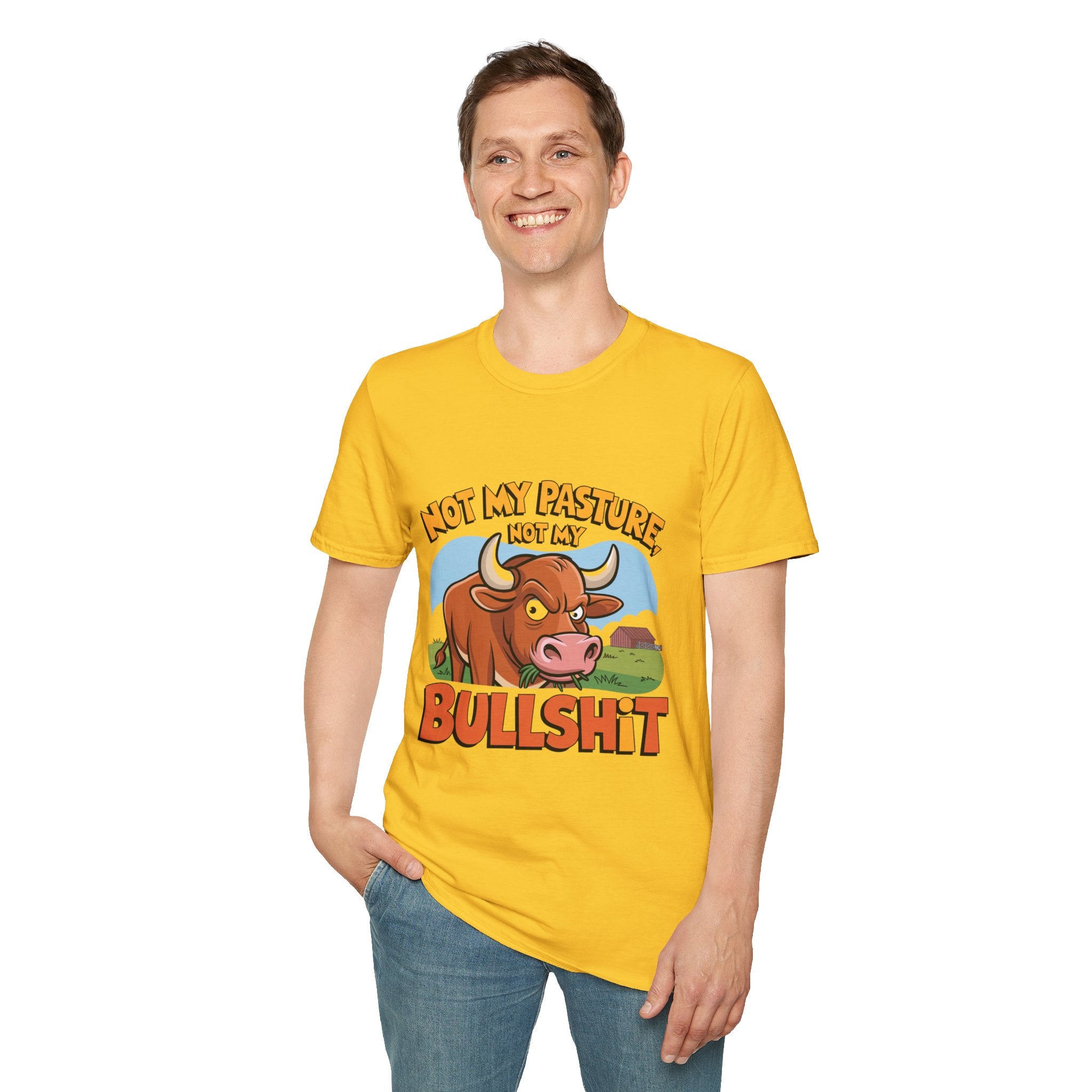 Not My Pasture Not My Bullshit T-Shirt — Funny Cow Graphic Tee