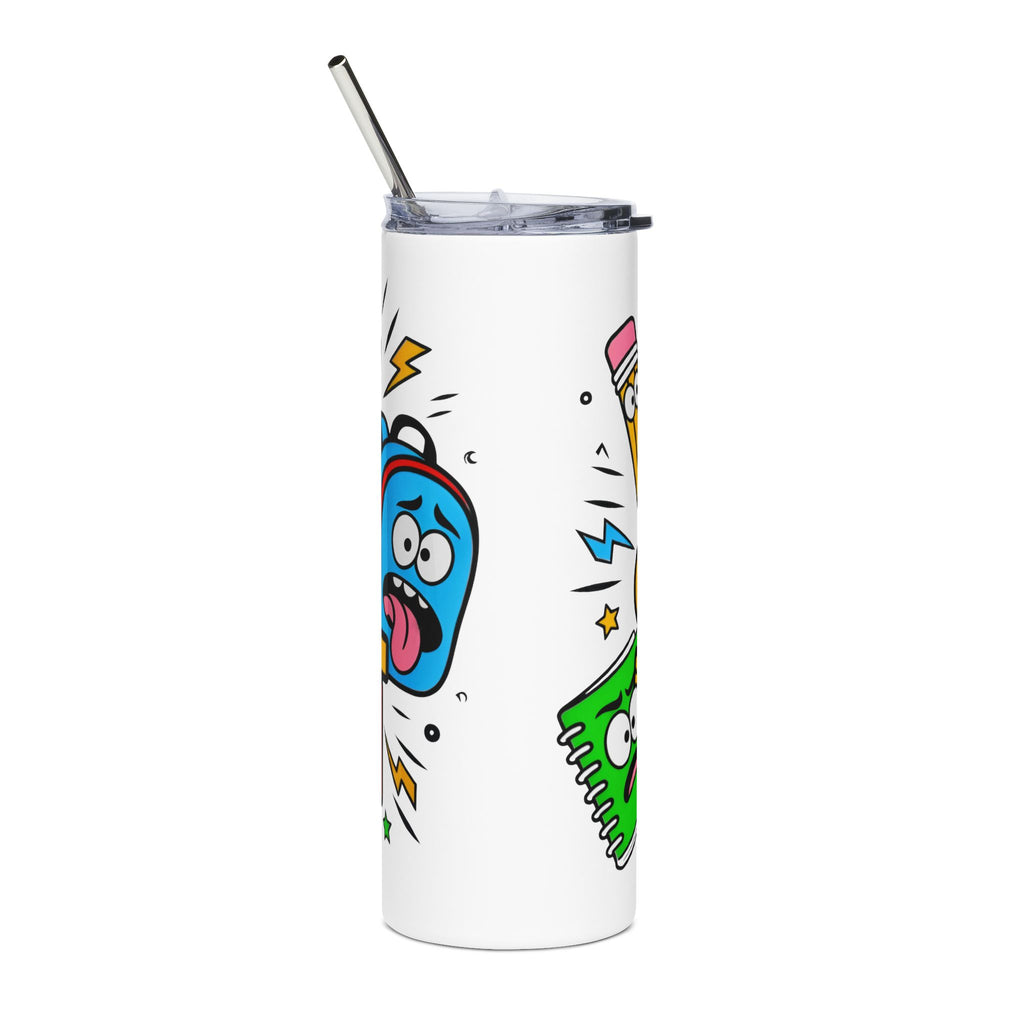 Funny Back-to-School 20oz Stainless Steel Tumbler — Bruh It's School Again Gift Travel Cup for Students