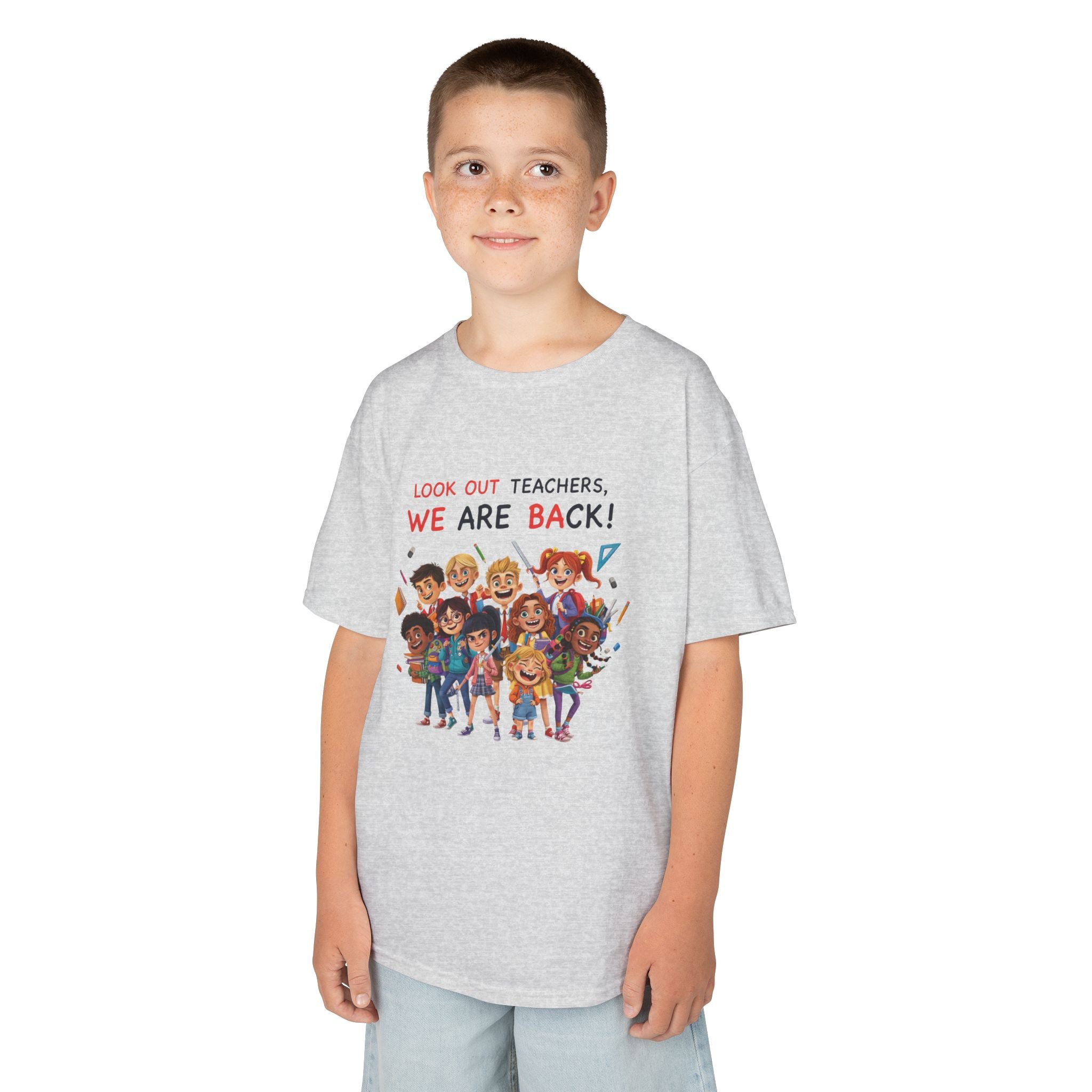 Kids T‑Shirt — "Look Out Teachers, We Are Back!" Back-to-School Graphic Tee