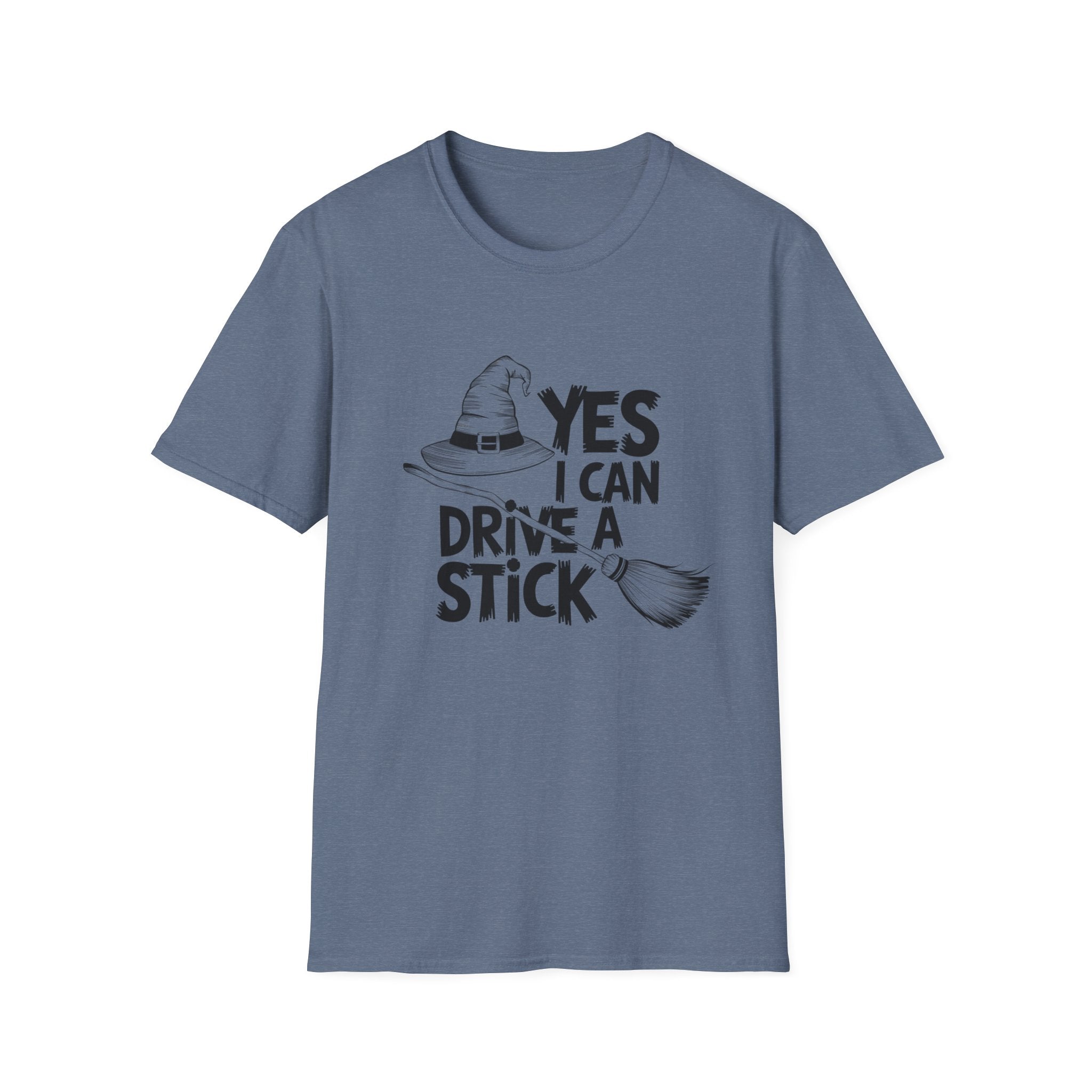 Witch Hat Tee - "Yes I Can Drive a Stick" Halloween T-Shirt