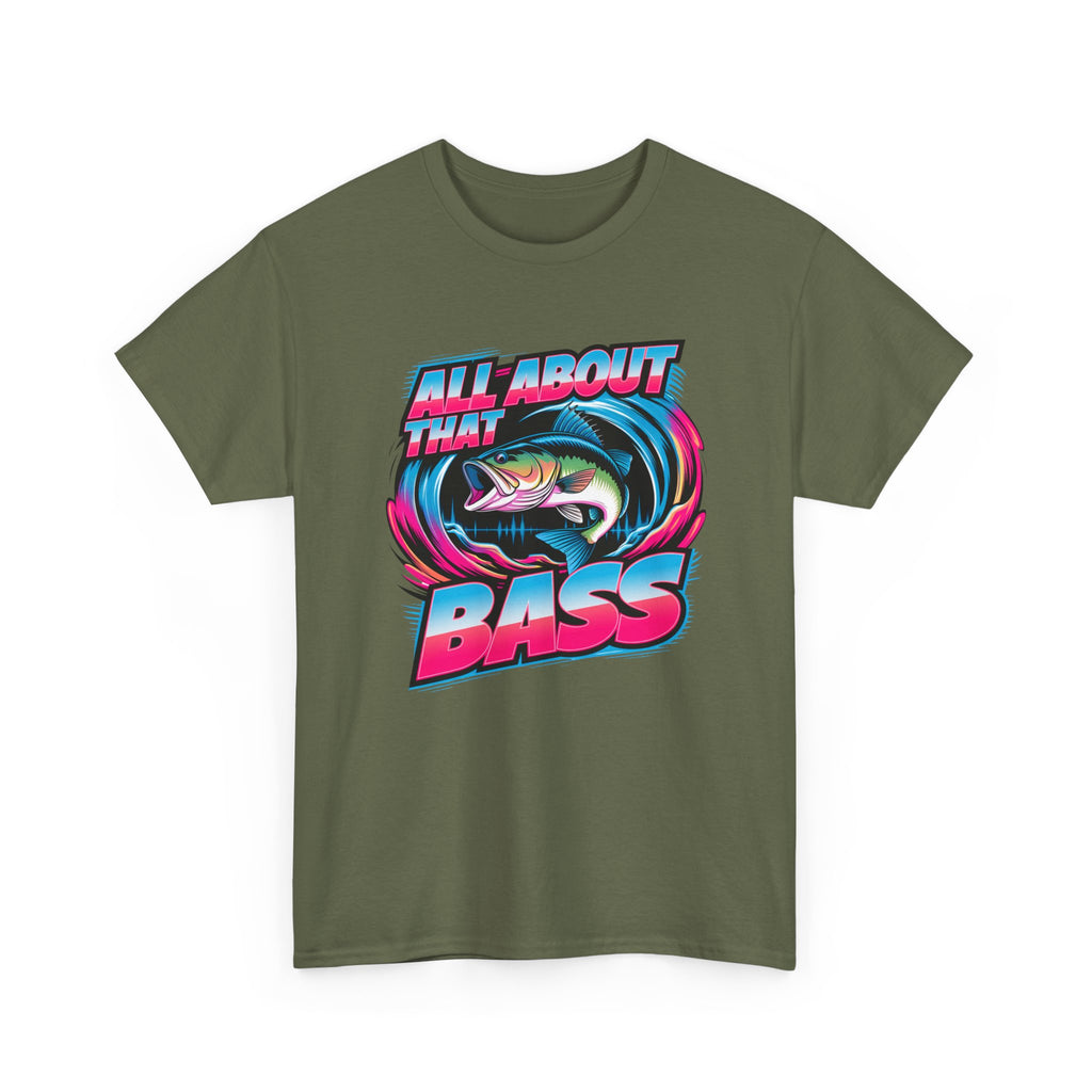 Bass Fishing T-Shirt — "All About That Bass" Retro Graphic Tee