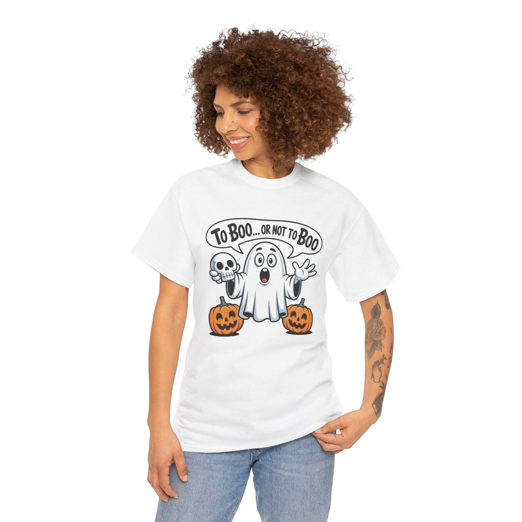 Halloween Ghost Tee - "To Boo... or Not to Boo" Cute Spooky Graphic T-Shirt