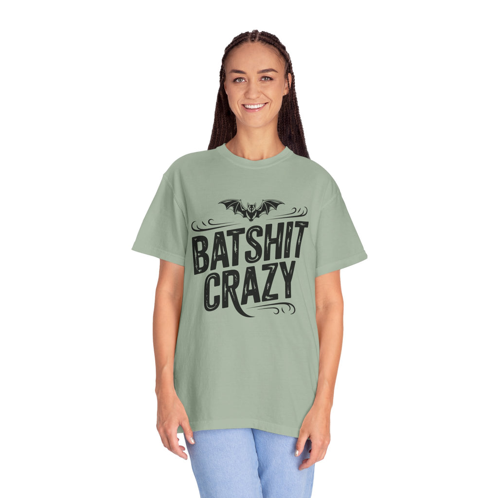Batshit Crazy T-Shirt — Funny Gothic Bat Graphic Tee for Halloween & Gifts