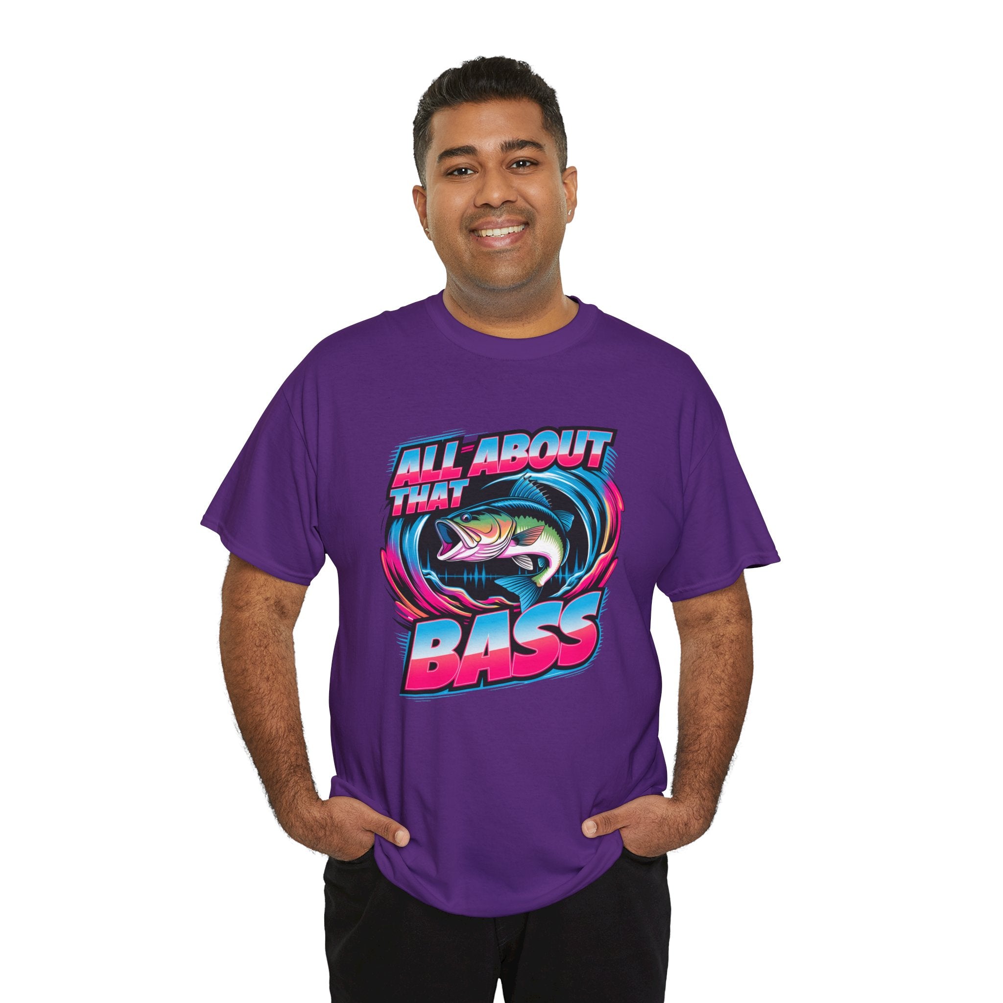 Bass Fishing T-Shirt — "All About That Bass" Retro Graphic Tee