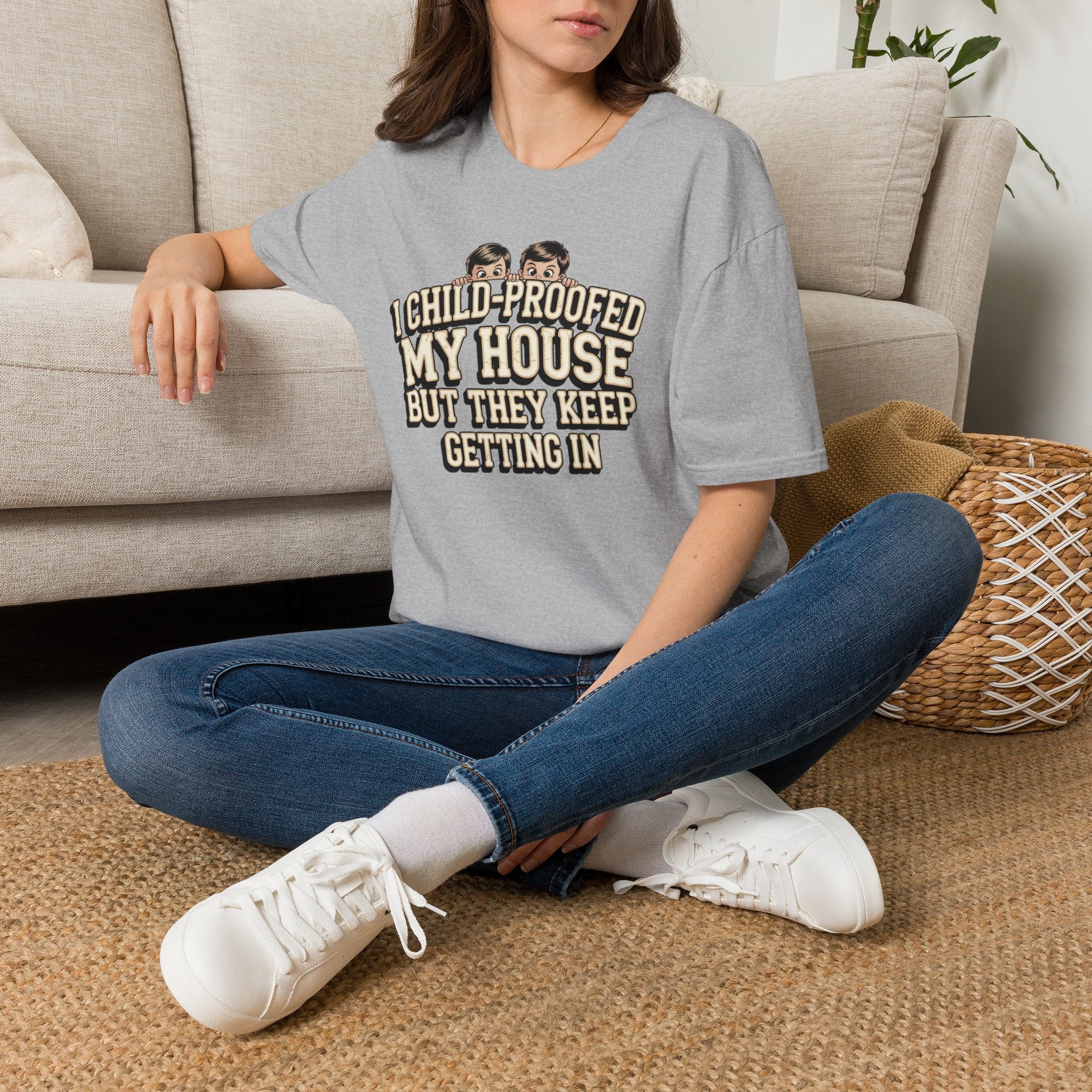 Funny Mom T-Shirt — I Child-Proofed My House Parenting Humor Gift Tee for Moms