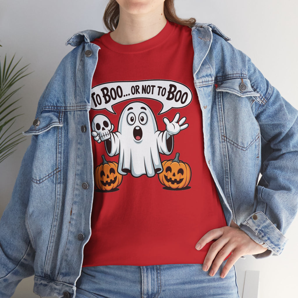 Halloween Ghost Tee - "To Boo... or Not to Boo" Cute Spooky Graphic T-Shirt