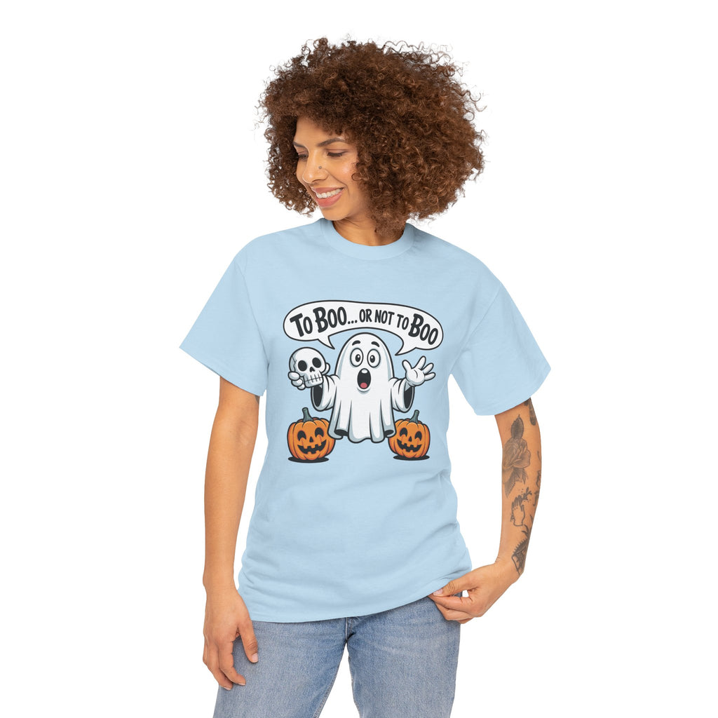 Halloween Ghost Tee - "To Boo... or Not to Boo" Cute Spooky Graphic T-Shirt