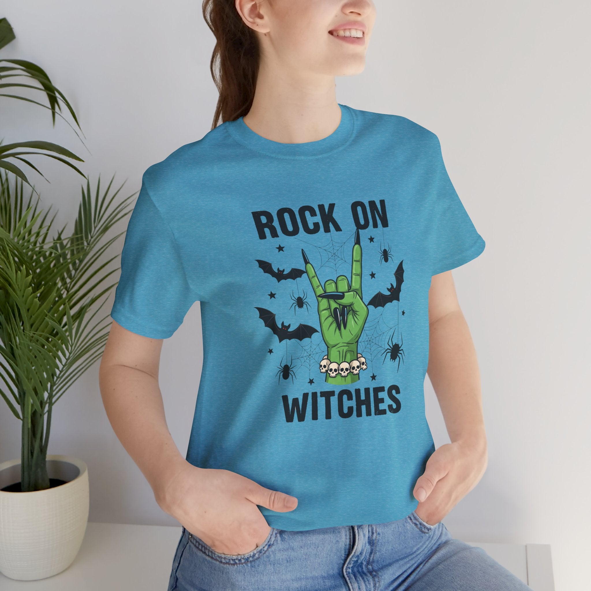 Rock On Witches T-Shirt — Halloween Witch Hand Graphic Tee