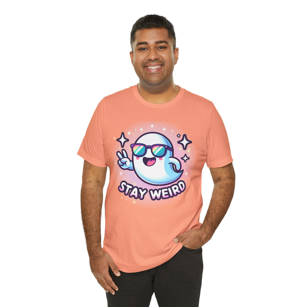 Stay Weird Ghost T-Shirt — Cute Cartoon Ghost with Sunglasses