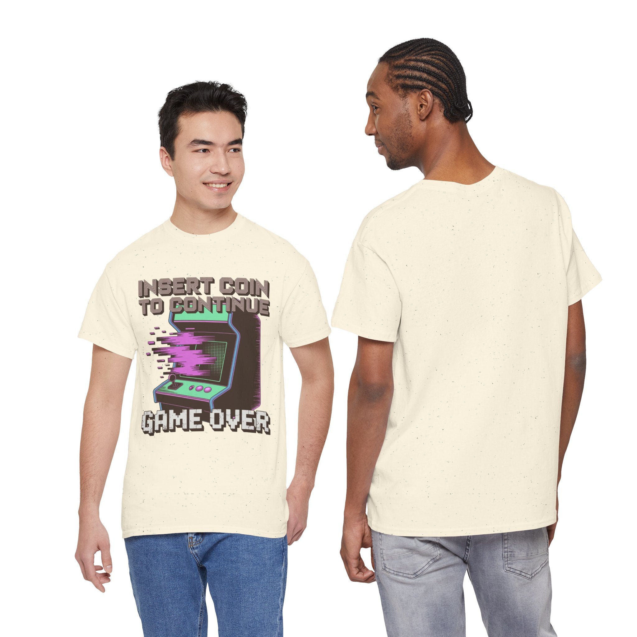 Funny Gamer T-Shirt — Insert Coin to Continue Retro Arcade Gift Tee for Men Women