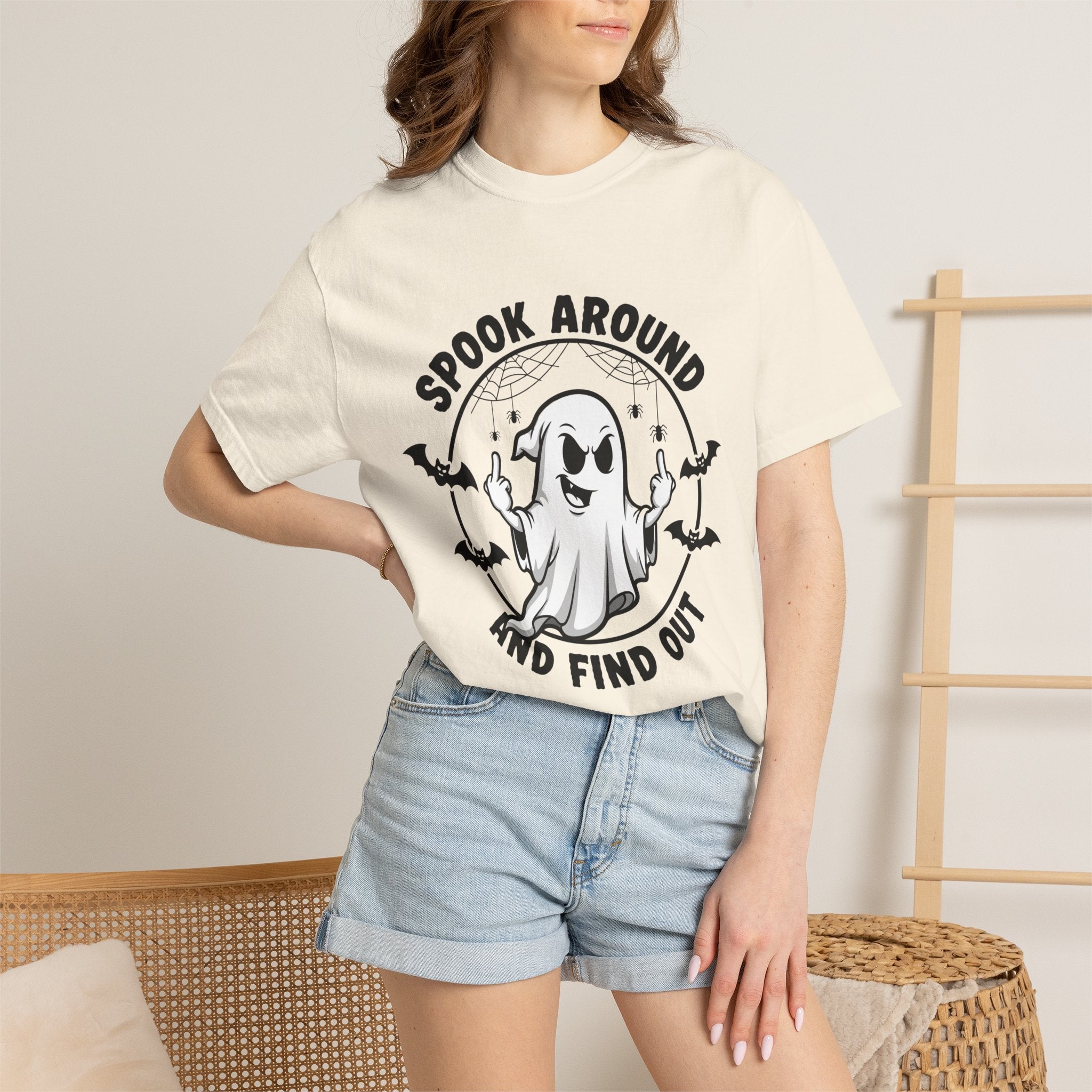 Spook Around And Find Out T-Shirt — Cute Halloween Ghost Graphic Tee