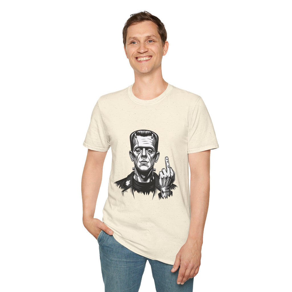 Frankenstein Middle Finger T-Shirt — Funny Gothic Monster Tee