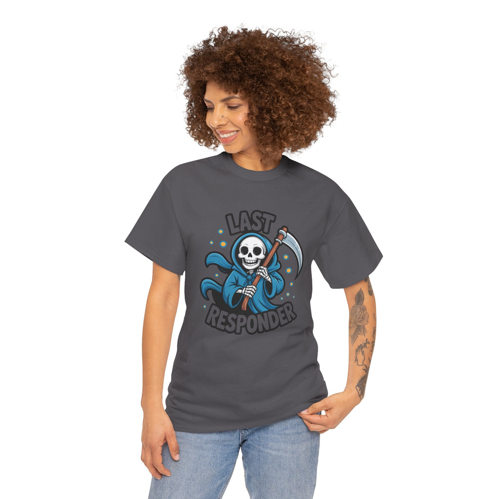 T-Shirt — "Last Responder" Grim Reaper Graphic Tee