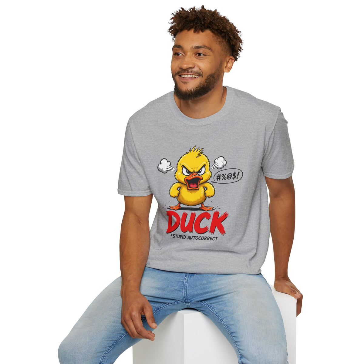Angry Duck T-Shirt — Funny "Duck (Stupid Autocorrect)" Graphic Tee