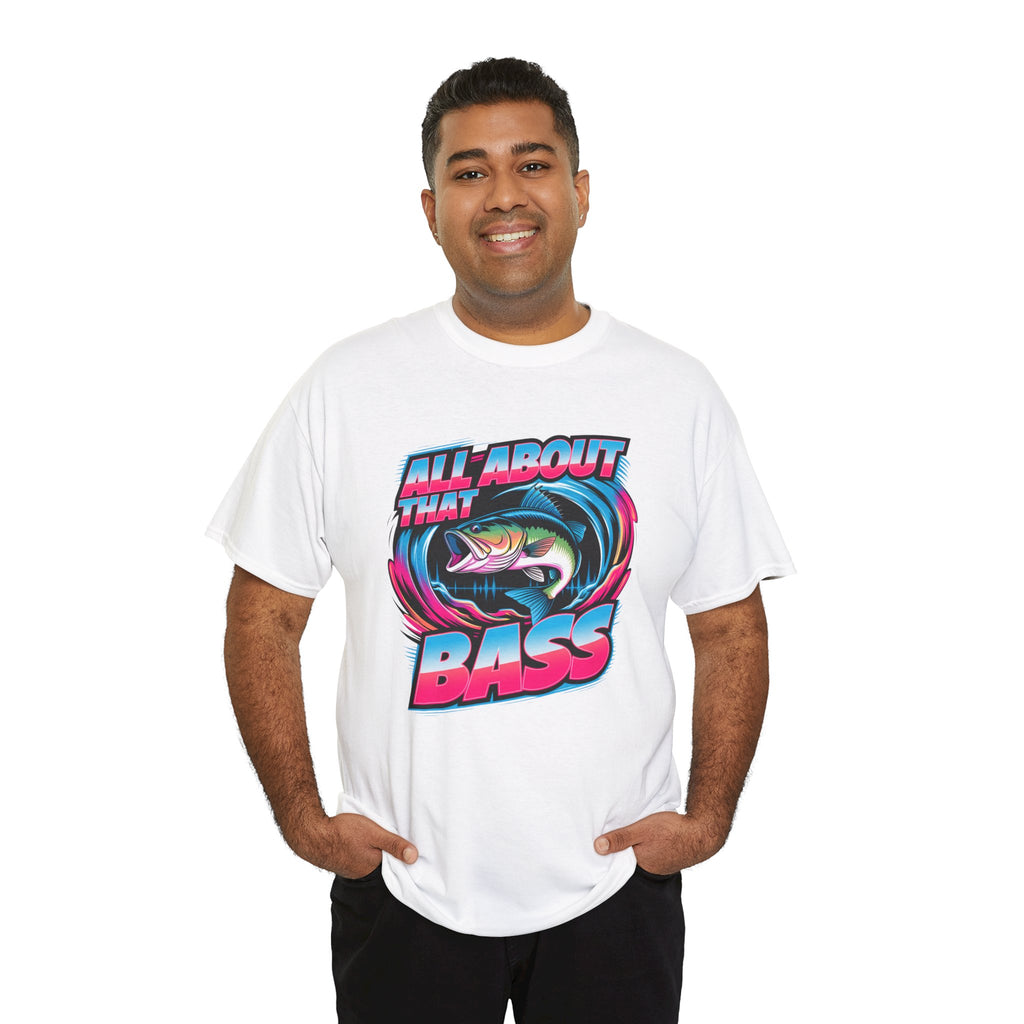 Bass Fishing T-Shirt — "All About That Bass" Retro Graphic Tee