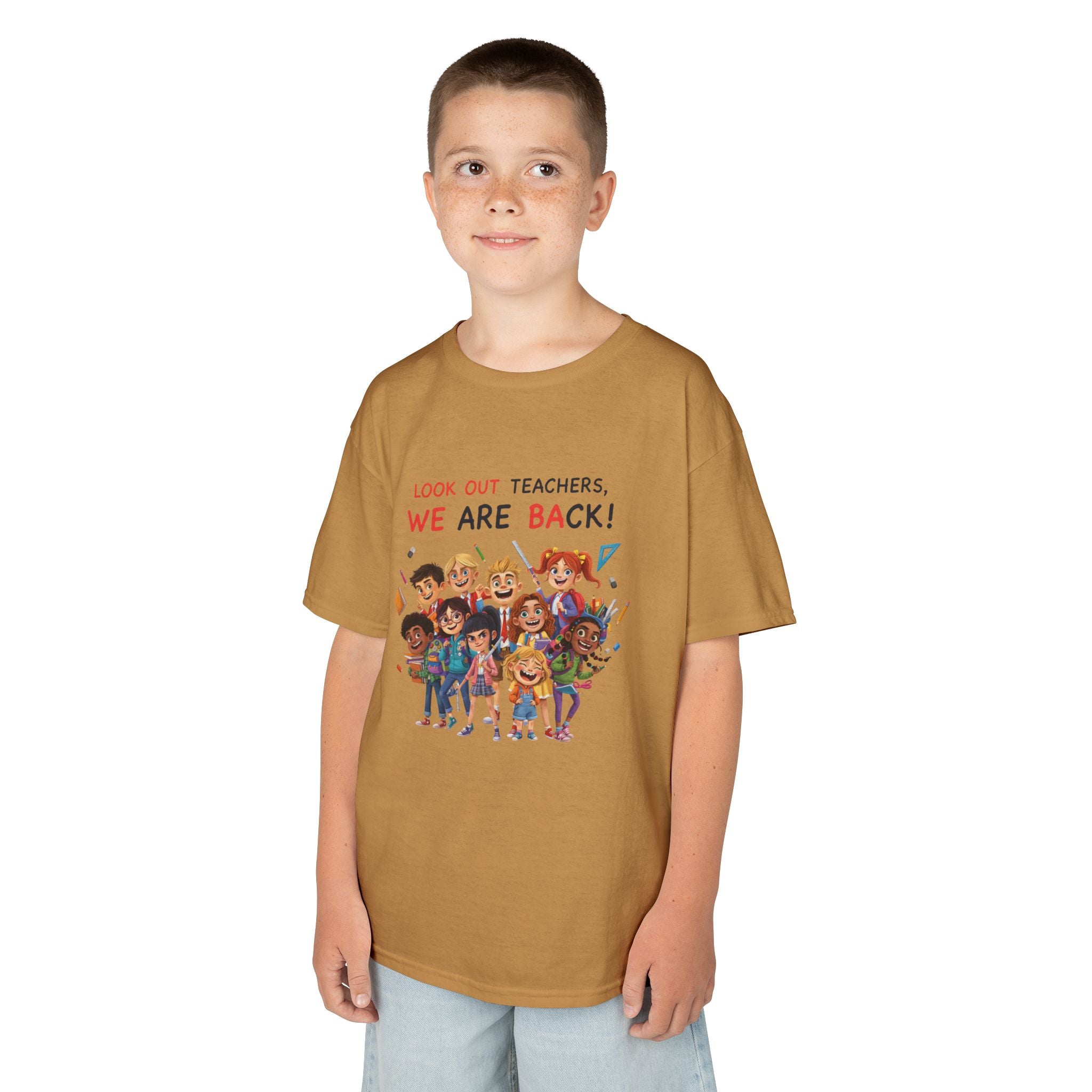 Kids T‑Shirt — "Look Out Teachers, We Are Back!" Back-to-School Graphic Tee
