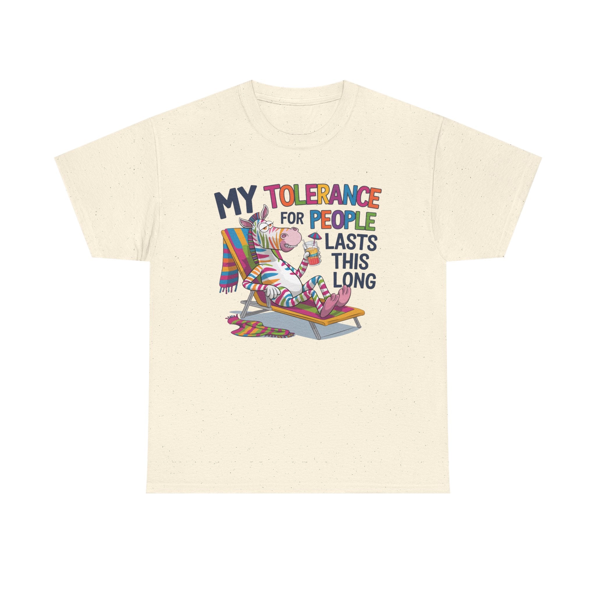 Funny Unicorn T-Shirt — “My Tolerance for People Lasts This Long” Graphic Tee