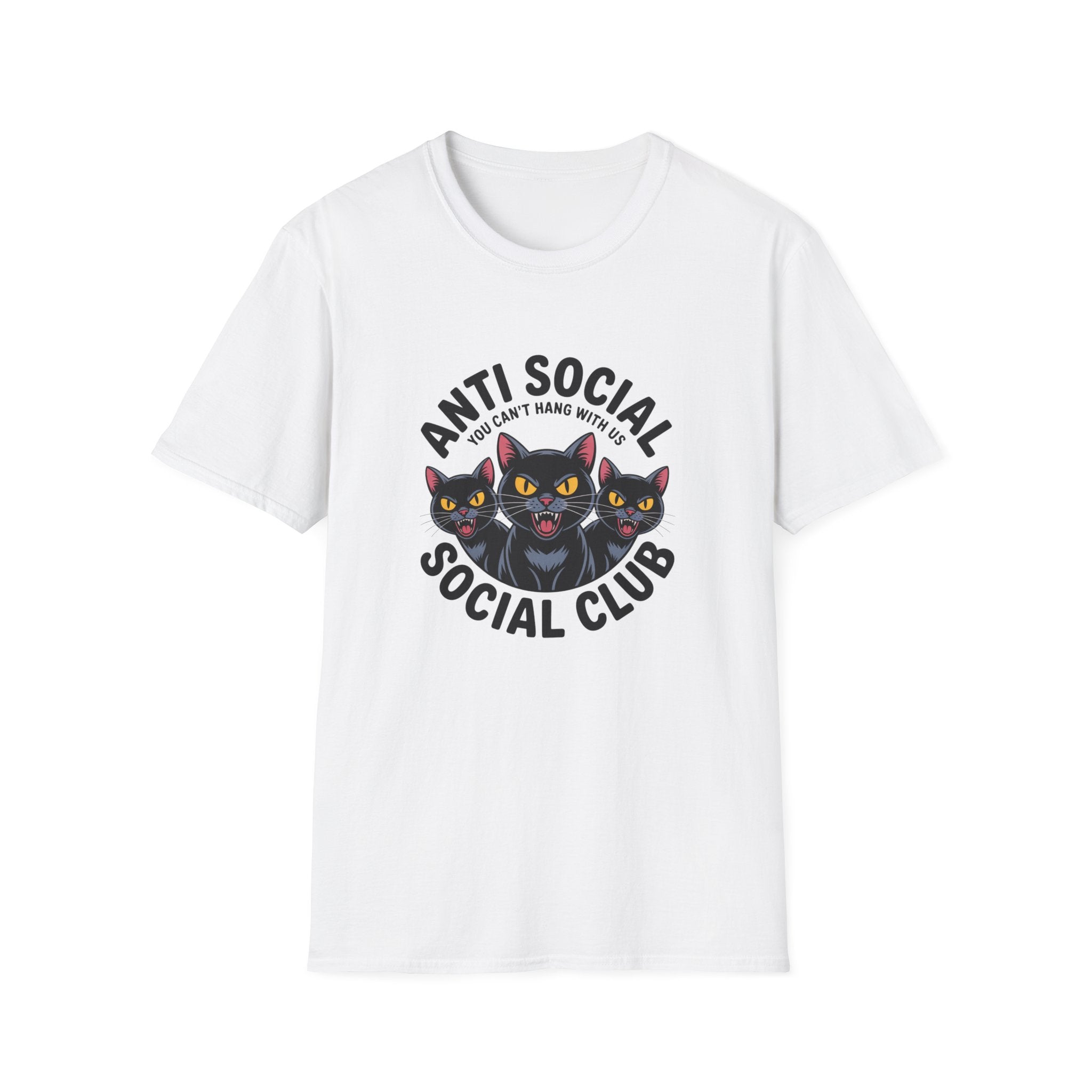 White t-shirt with a graphic of a dog and text 'Guardian of the Night' on a white background