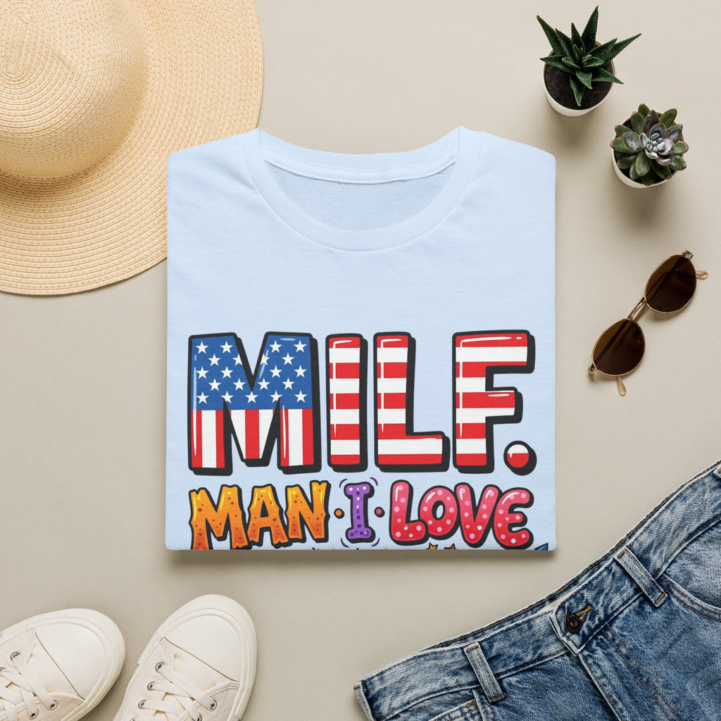 T-Shirt — "MILF. Man I Love fireworks" Patriotic Fireworks Graphic Tee
