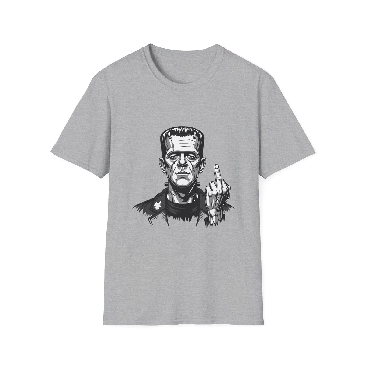 Frankenstein Middle Finger T-Shirt — Funny Gothic Monster Tee