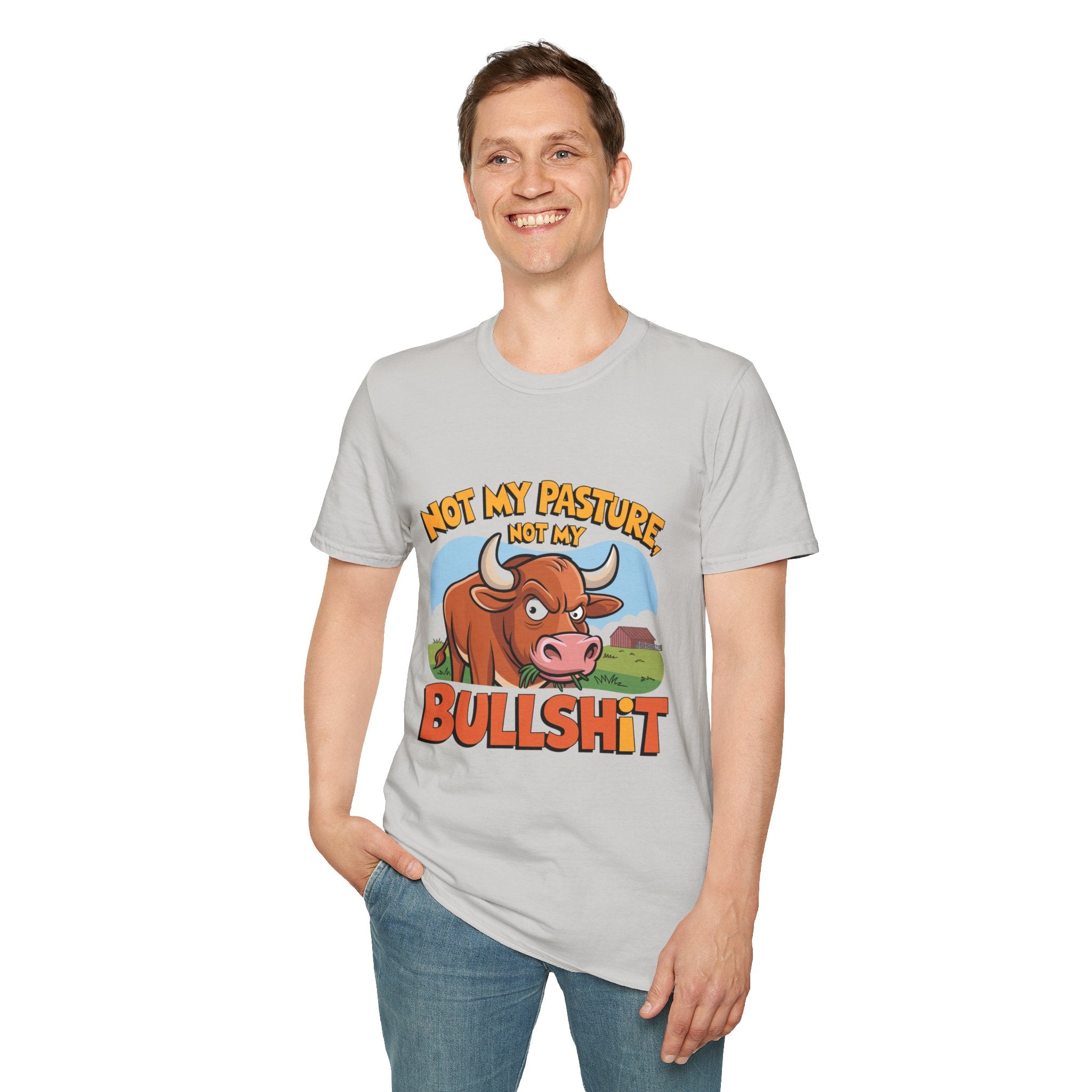 Not My Pasture Not My Bullshit T-Shirt — Funny Cow Graphic Tee