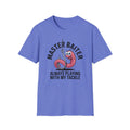 Master Baiter Fishing T-Shirt — Funny Worm Hook Tee ("Always Playing With My Tackle")