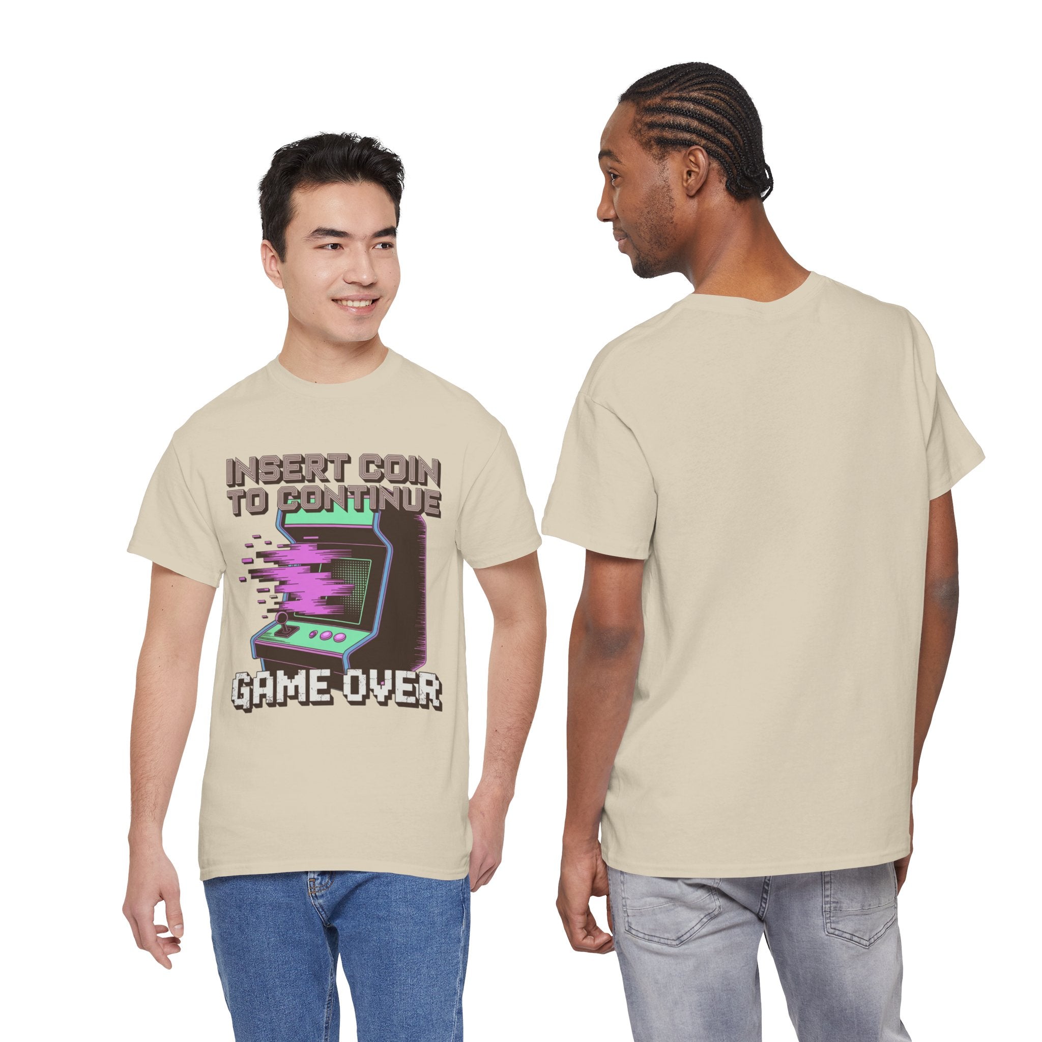 Funny Gamer T-Shirt — Insert Coin to Continue Retro Arcade Gift Tee for Men Women