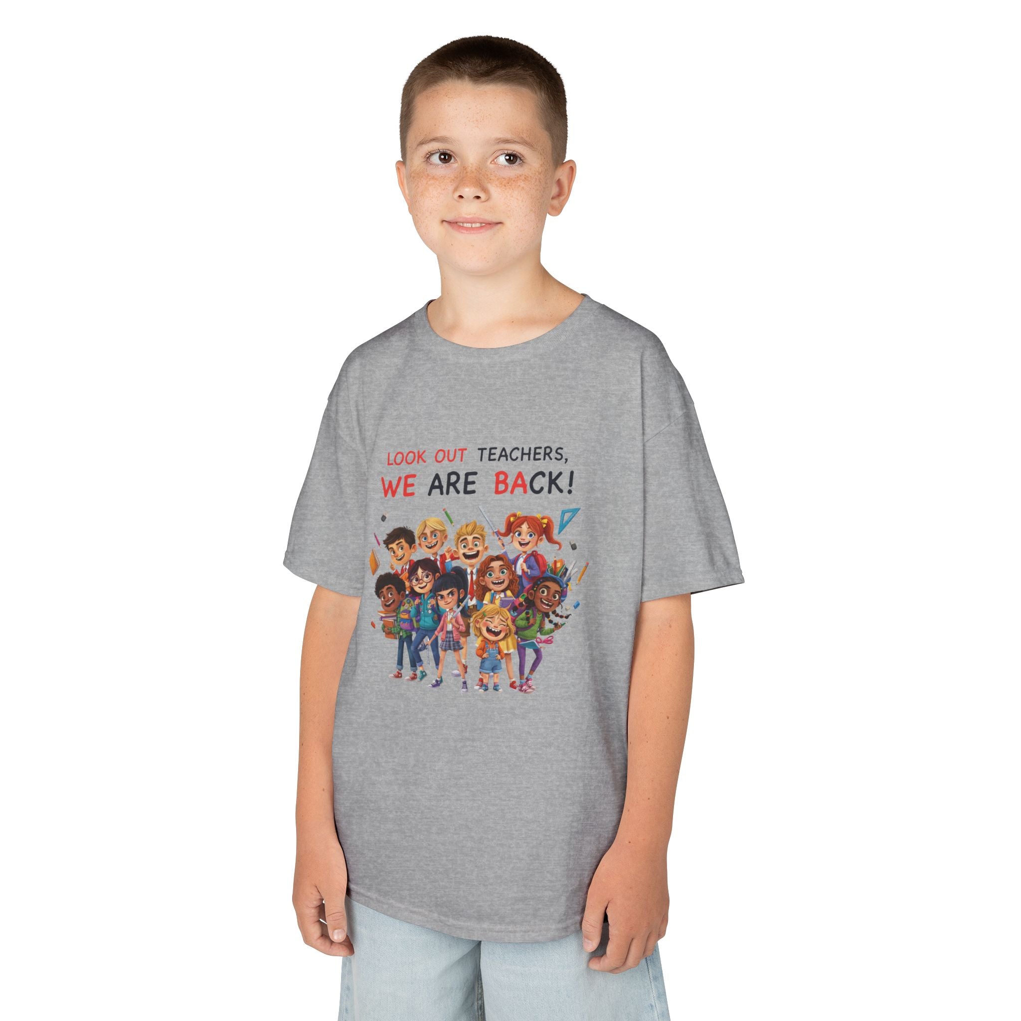 Kids T‑Shirt — "Look Out Teachers, We Are Back!" Back-to-School Graphic Tee