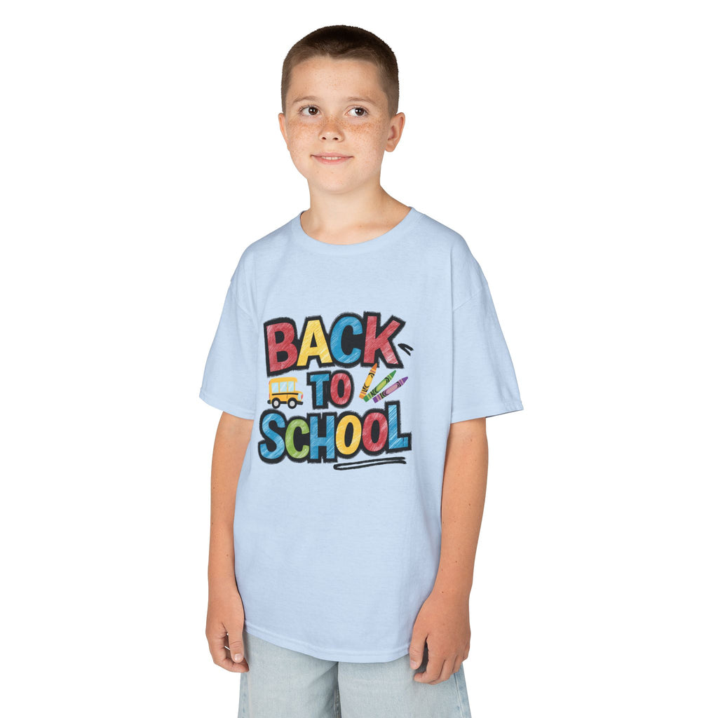 Back to School Kids T-Shirt — Colorful Retro School Design