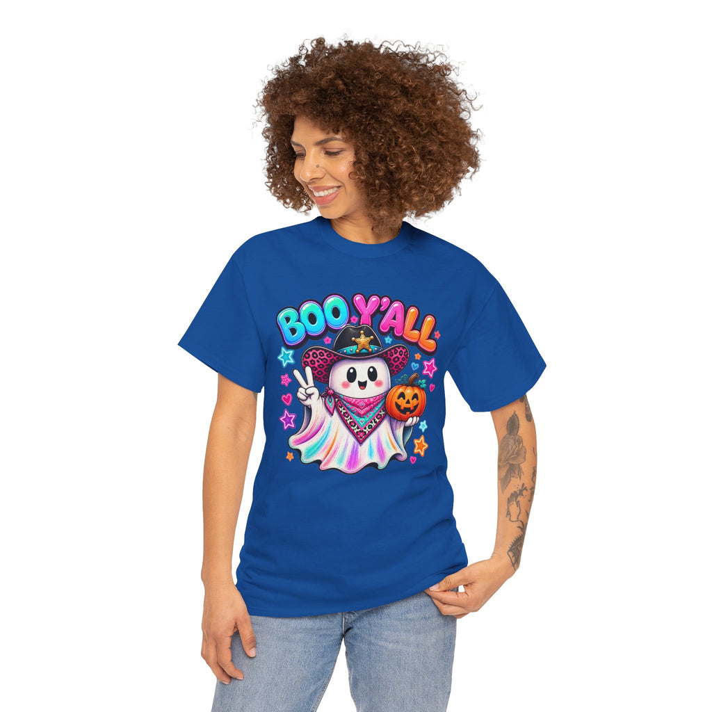Boo Y’all Ghost Tee — Cute Halloween Pumpkin Trick-or-Treat T-Shirt