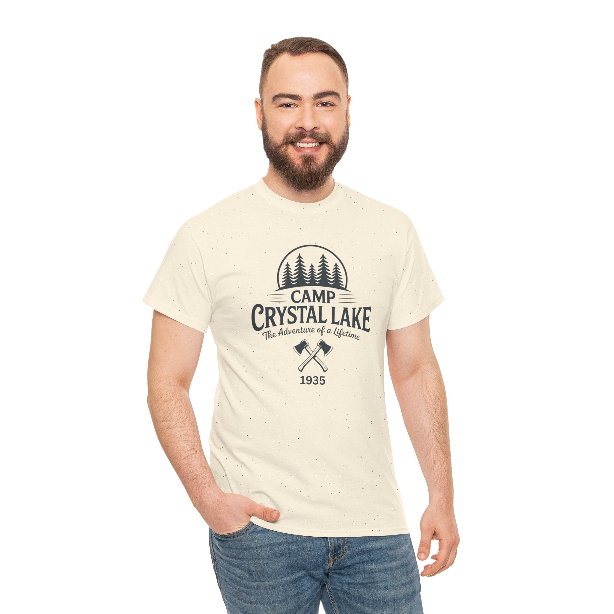 Camp Crystal Lake Tee — Vintage Outdoor Camping Shirt ("Camp Crystal Lake")